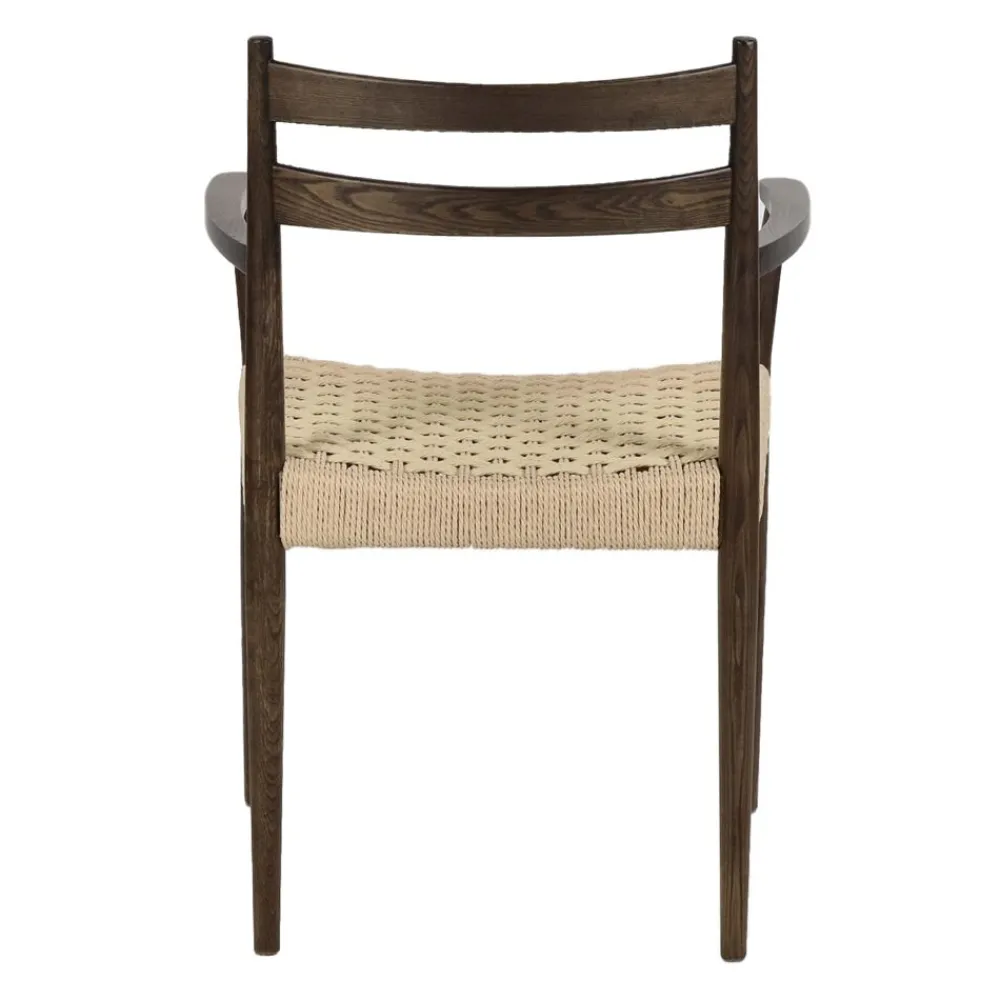 Pomax Chaises-MINOU - chaise - bois de frêne / papier - L 51,5 x W 57 x H 80 cm - noyer