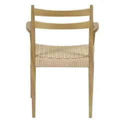 Pomax Chaises-MINOU - chaise - bois de frêne / papier - L 51,5 x W 57 x H 80 cm - naturel