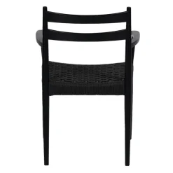 Pomax Chaises-MINOU - chaise - bois de frêne / papier - L 51,5 x W 57 x H 80 cm - noir