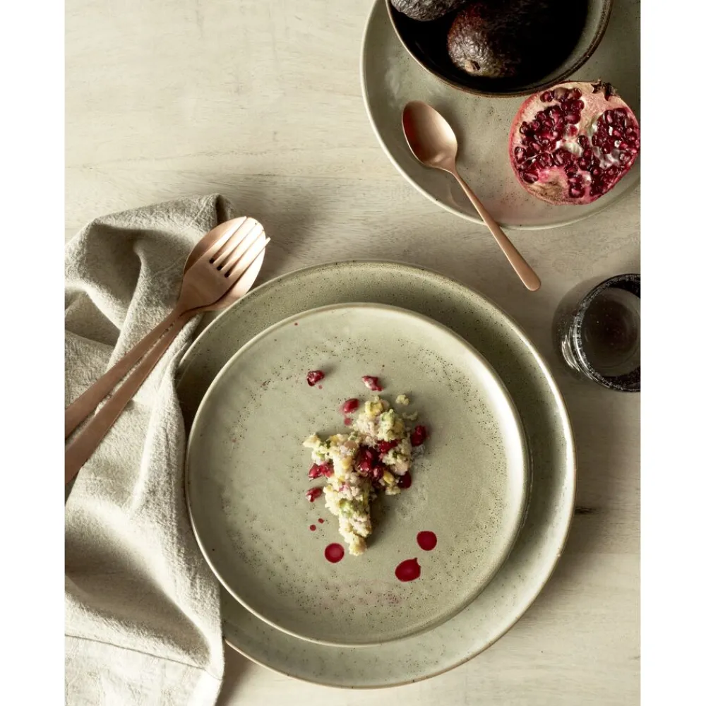 Pomax Vaisselle-MIRHA - assiette à dessert - grès - DIA 22 x H 2 cm