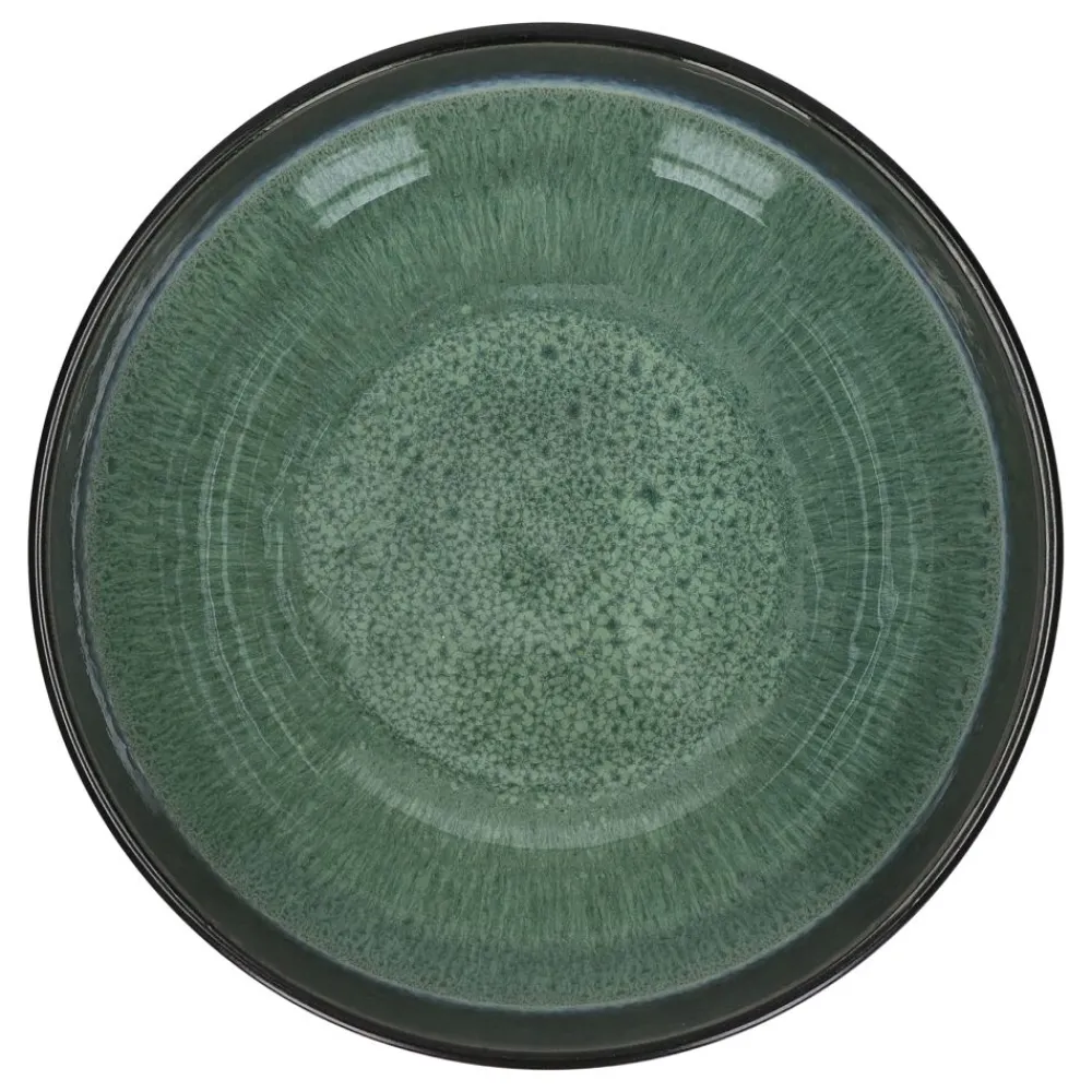 Pomax Vaisselle-MIRHA ESMERALDA - saladier - grès - DIA 25,4 x H 10,9 cm - vert