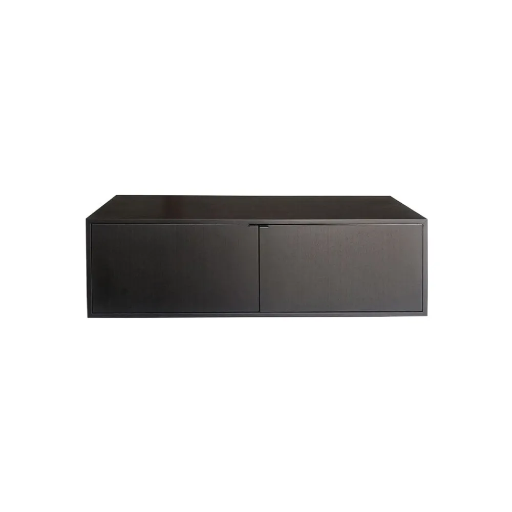 Pomax Concepts Modulaires-MODIV' - armoire 2 portes - contre-plaqué / vernis à bois - L 120 x W 38 x H 40 cm - noir