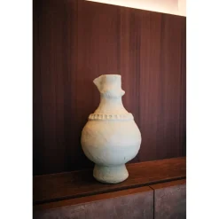 Pomax Objets De Décoration-MOMO - objet déco - papier mâché - DIA 30 x H 52,5 cm - vert pâle