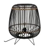 Pomax Lampes De Table-MOMOK - lampe de table - bambou / métal - DIA 42 x H 52,5 cm - noir