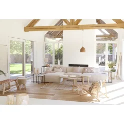 Pomax Tables Basses | Tables-MONTREAL - table basse - bois de mangier / métal - L 120 x W 70 x H 40 cm - naturel