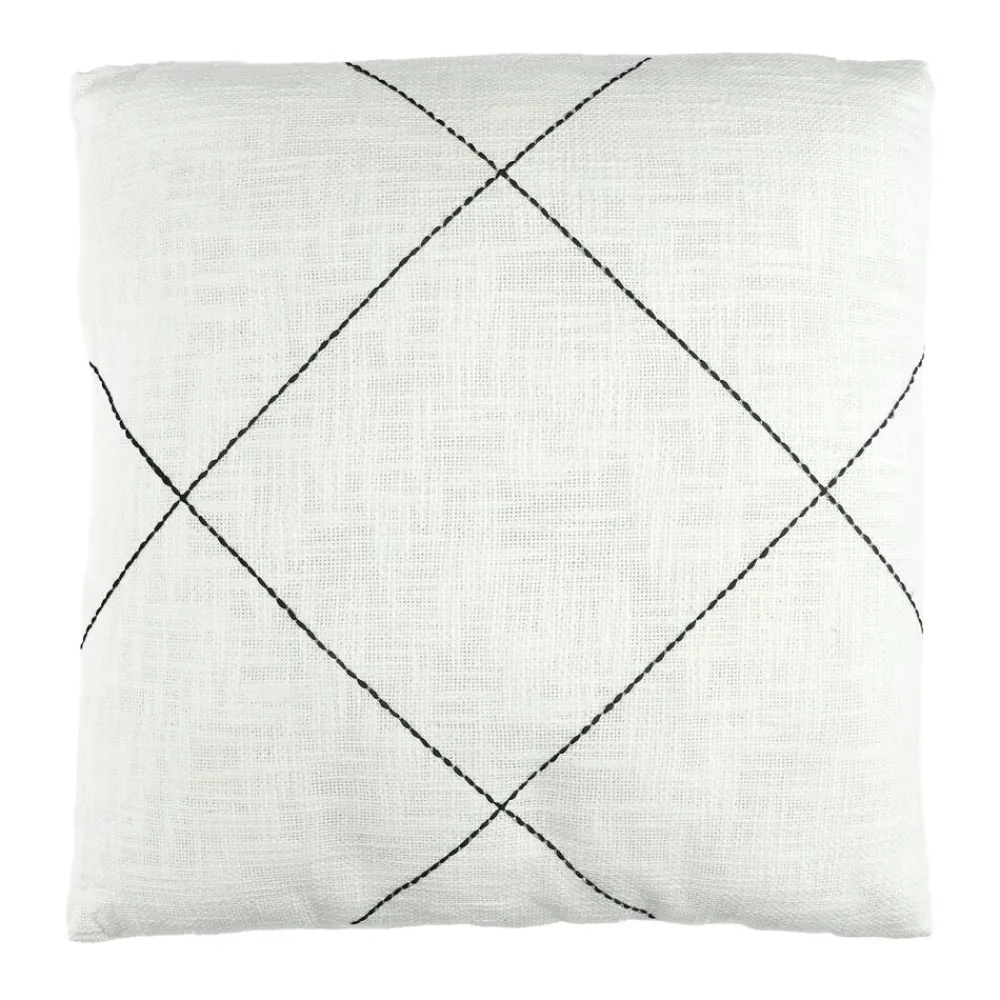 Pomax Coussins-MURNI - coussin - coton - L 45 x W 45 cm - noir/blanc