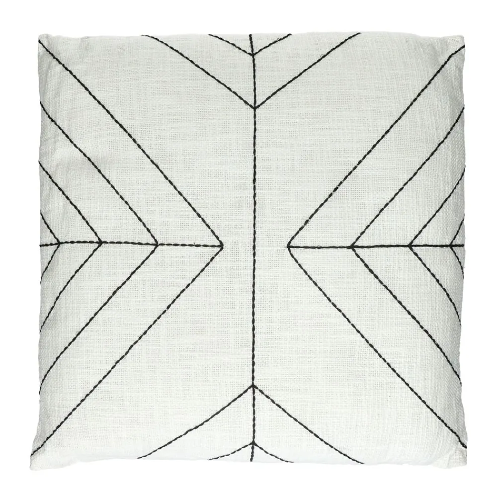 Pomax Coussins-MURNI - coussin - coton - L 45 x W 45 cm - noir/blanc