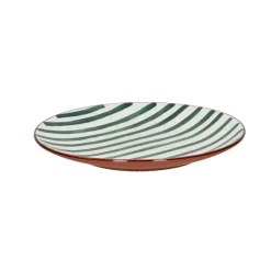 Pomax Vaisselle-MYKONOS - assiette à dessert - porcelaine - DIA 20,3 x H 2 cm - vert