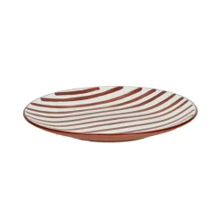 Pomax Vaisselle-MYKONOS - assiette à dessert - porcelaine - DIA 20,3 x H 2 cm - rouille
