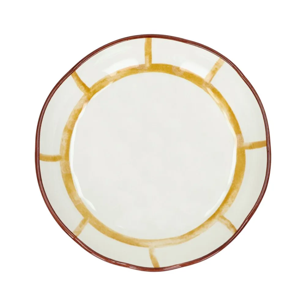 Pomax Vaisselle-MYKONOS - blate - porcelaine - DIA 20 x H 3,5 cm - jaune