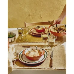 Pomax Vaisselle-MYKONOS - plat à four/bol - porcelaine - DIA 16,3 x H 4,8 cm - vert