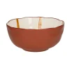 Pomax Vaisselle-MYKONOS - saladier - porcelaine - DIA 24 x H 11 cm - jaune