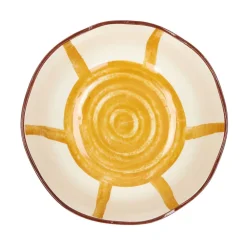 Pomax Vaisselle-MYKONOS - saladier - porcelaine - DIA 24 x H 11 cm - jaune