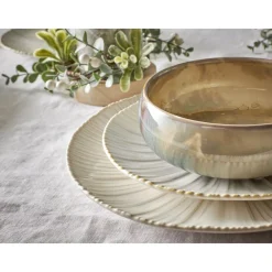 Pomax Vaisselle-MYSA - assiette plate - porcelaine - DIA 26,2 x H 2,6 cm - blanc