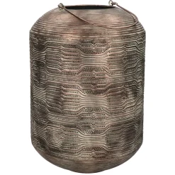 Pomax Lanternes-NABOO - lanterne - métal / verre - DIA 27 x H 41 cm - rouille