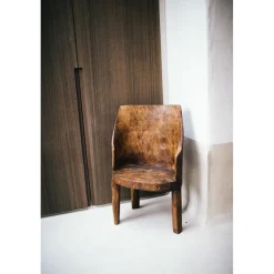 Pomax Chaises-NAGA - chaise - bois récupéré - L 32 x W 43 x H 77 +/-10% - brun