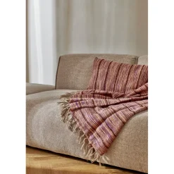 Pomax Coussins-NATARAJ - coussin - lin / viscose - L 50 x W 30 cm - prume