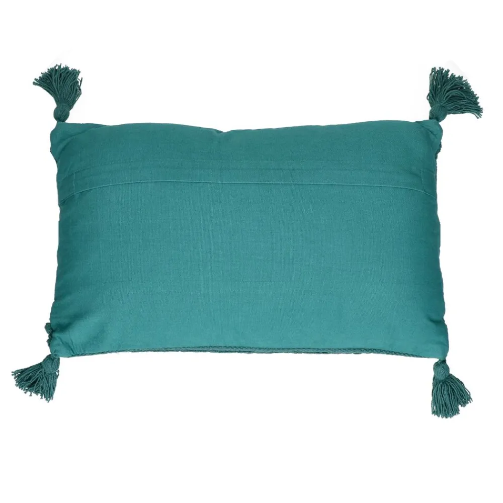 Pomax Coussins-NIKITA - coussin - coton - L 50 x W 30 cm - vert forêt