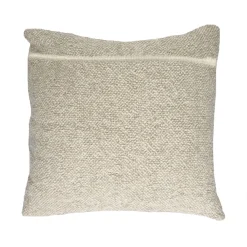 Pomax Coussins-NOGARA - coussin - lin / coton - L 50 x W 50 cm - naturel