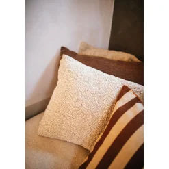 Pomax Coussins-NOGARA - coussin - lin / coton - L 50 x W 50 cm - naturel
