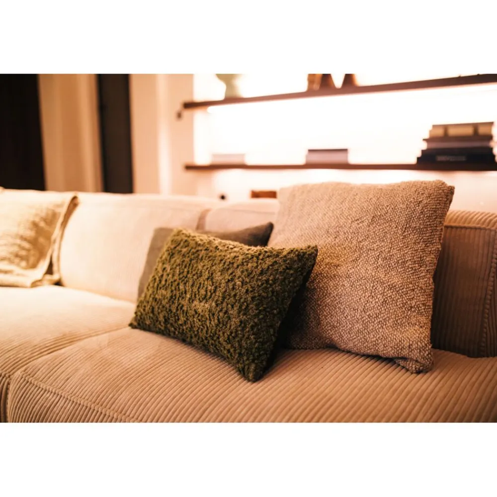 Pomax Coussins-NOGARA - coussin - lin / coton - L 50 x W 50 cm - naturel