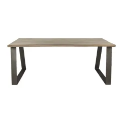 Pomax Tables-NORD - table - bois de mangier / métal - L 190 x W 90 x H 78 cm