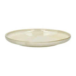 Pomax Vaisselle-NOUGAT - assiette à dessert - porcelaine - DIA 20,6 x H 2,6 cm - beige