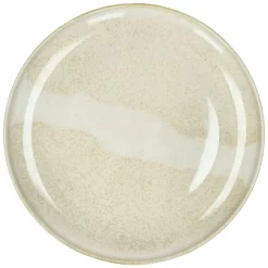 Pomax Vaisselle-NOUGAT - assiette plate - porcelaine - DIA 26 x H 3,3 cm - beige