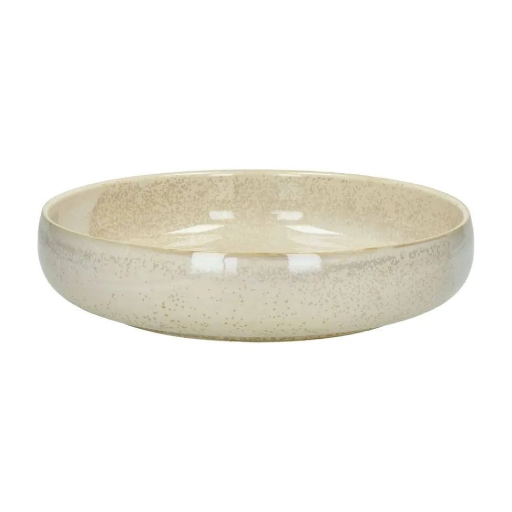 Pomax Vaisselle-NOUGAT - bol à pâtes - porcelaine - DIA 25 x H 5,5 cm - beige