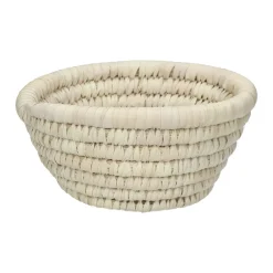 Pomax Bols & Paniers-NOURIA - panier - palmier / canne - DIA 20 x H 10 cm - naturel