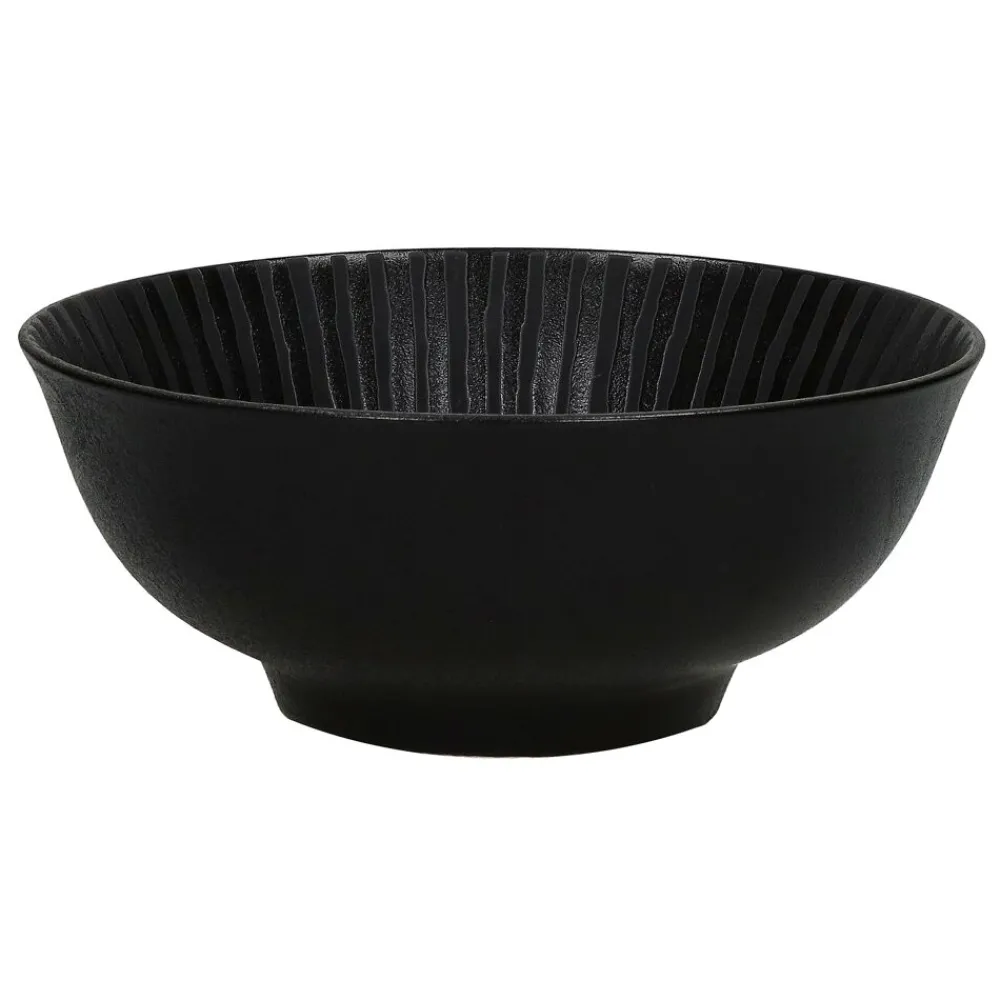 Pomax Vaisselle-NYAKIM - bol à pâtes - porcelaine - DIA 23 x H 9,5 cm - noir