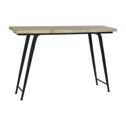 Pomax Consoles-OHIO - meuble console - bois de mangier / métal - L 120 x W 35 x H 80 cm - naturel