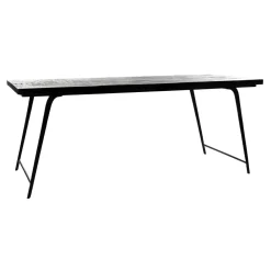 Pomax Tables-OHIO - table à dîner - bois de mangier / métal - L 185 x W 86 x H 76 cm - noir