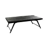 Pomax Tables Basses | Tables-OHIO - table basse - bois de mangier / métal - L 125 x W 75 x H 38 cm - noir