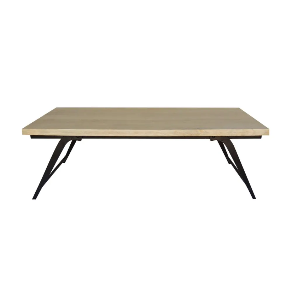 Pomax Tables Basses | Tables-OHIO - table basse - bois de mangier / métal - L 125 x W 75 x H 38 cm - naturel