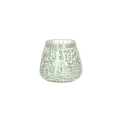 Pomax Photophores / T-lights-OLAF - photophore - verre - DIA 9 x H 9 cm - blanc