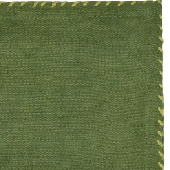 Pomax Linge De Table-OLIVE - serviette - lin / coton - L 45 x W 45 cm - olive