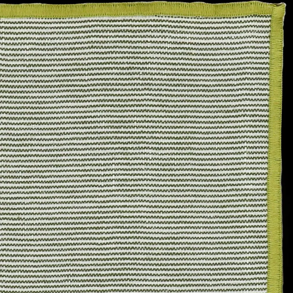 Pomax Linge De Table-OLIVE - serviette - lin / coton - L 45 x W 45 cm - olive