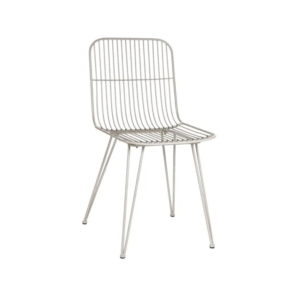 Pomax Chaises-OMBRA - chaise - métal - L 54 x W 43 x H 83 cm - gris clair