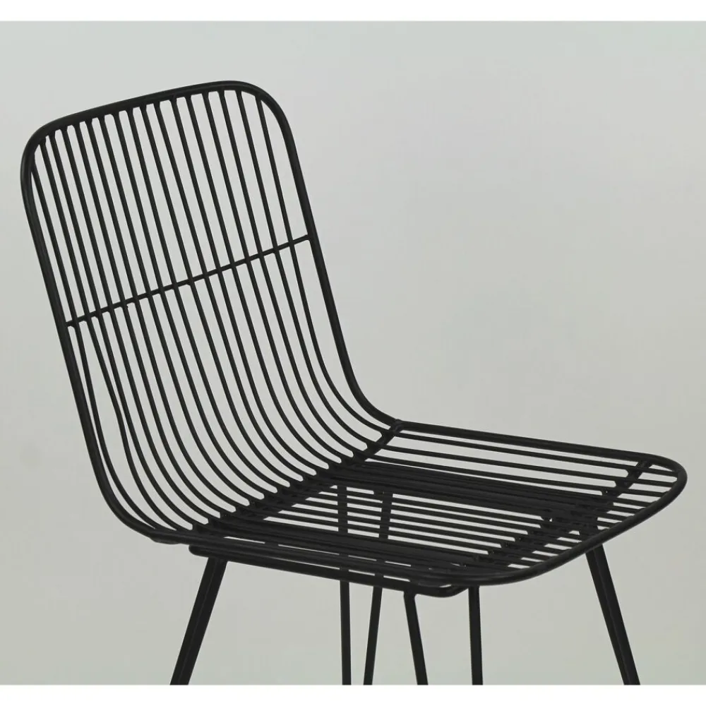 Pomax Chaises-OMBRA - chaise - métal - L 54 x W 43 x H 83 cm - noir