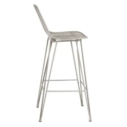 Pomax Chaises De Bar | Tabourets-OMBRA - chaise de bar - métal - L 40 x W 42 x H 90 cm - gris clair