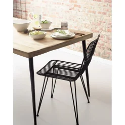 Pomax Chaises De Bar | Tabourets-OMBRA - chaise de bar - métal - L 40 x W 42 x H 90 cm - noir