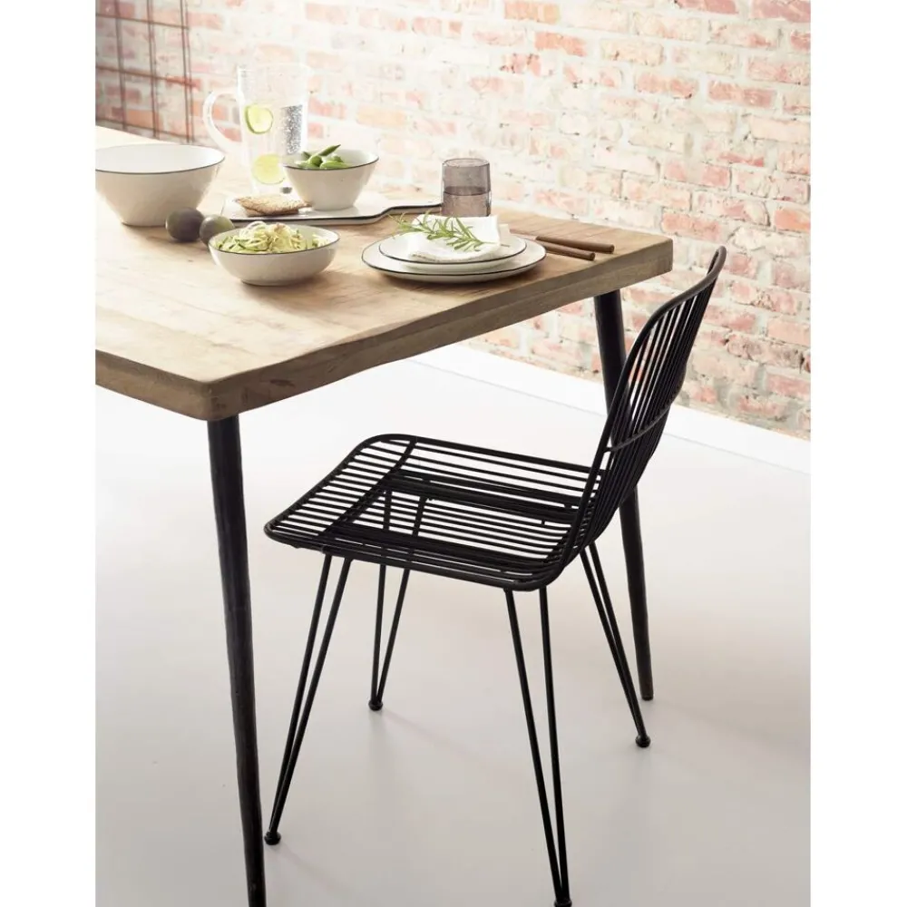 Pomax Chaises De Bar | Tabourets-OMBRA - chaise de bar - métal - L 40 x W 42 x H 90 cm - noir