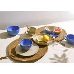 Pomax Vaisselle-ONDA - assiette à dessert - porcelaine - DIA 22 cm - encre