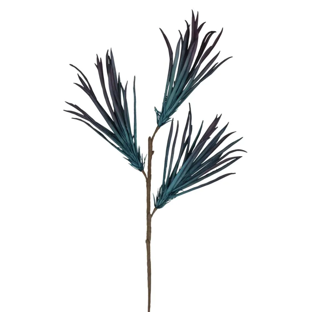 Pomax Fleurs-ORPHEA - fleur artificielle - métal - H 88 cm - bleu