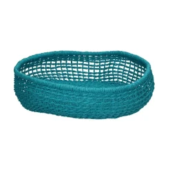 Pomax Paniers À Pain, Couverts Et Serviettes-OSTERIA - bol à fruits - papier - DIA 35 x H 7 cm - turquoise