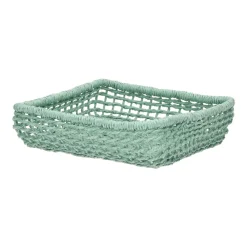 Pomax Paniers À Pain, Couverts Et Serviettes-OSTERIA - panier à serviettes - papier - L 22 x W 22 x H 6 cm - menthe