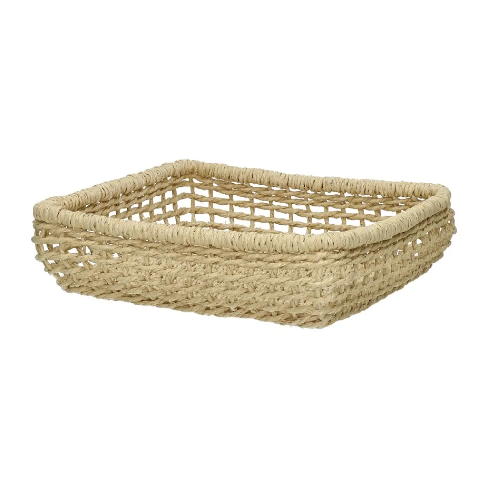 Pomax Paniers À Pain, Couverts Et Serviettes-OSTERIA - panier à serviettes - papier - L 22 x W 22 x H 6 cm - écru