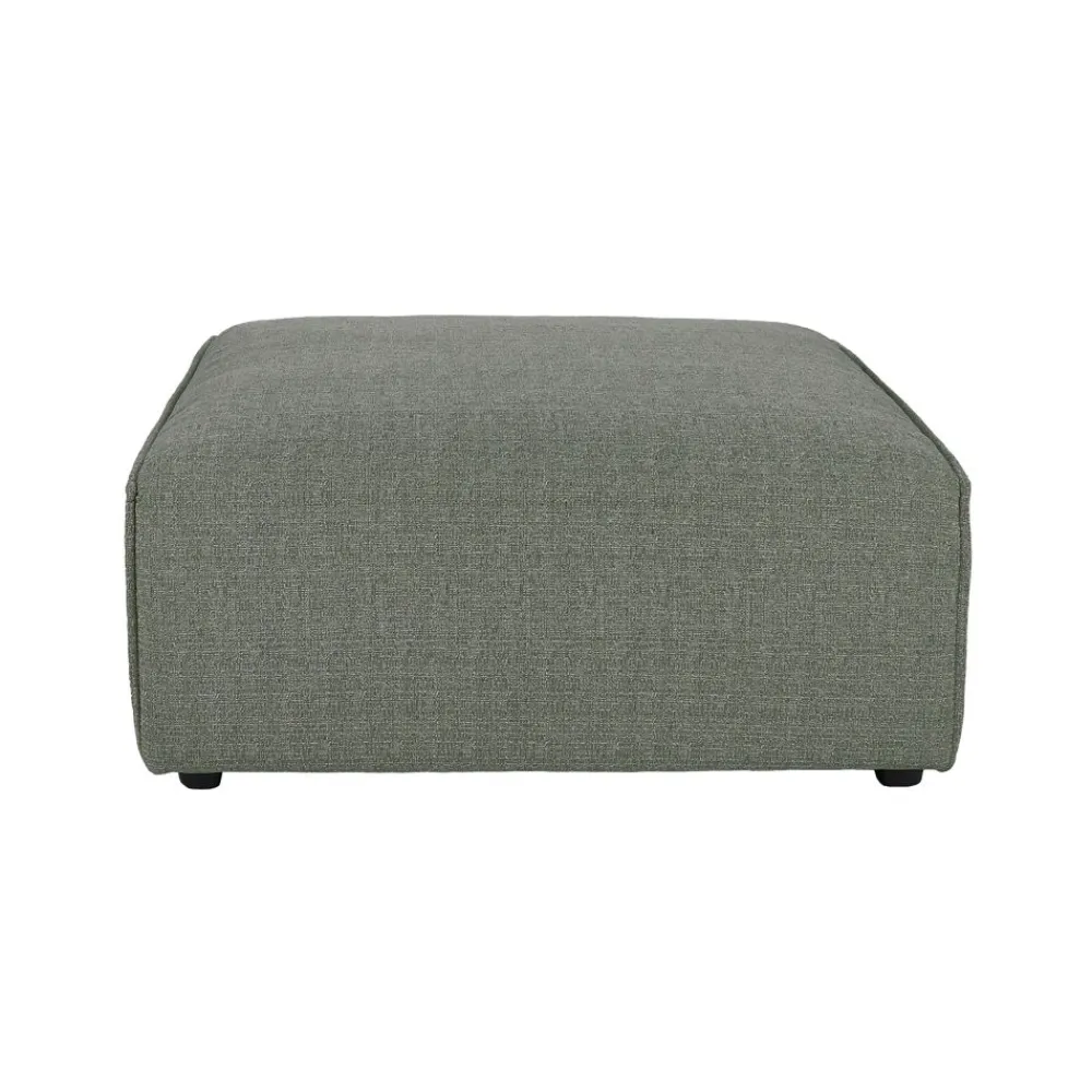Pomax Poufs-OTIS - pouf - tissu - L 84 x W 84 x H 39 cm - gris vert