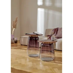 Pomax Canapés-OTIS - pouf - tissu - L 90 x W 90 x H 41,5 cm - beige